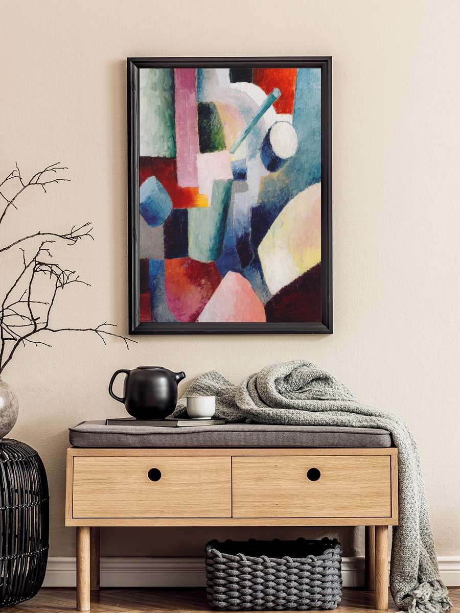 Abstract Composition - (Vintage… (Vintage Colourful Forms) -… Sanatsal Modern Tablo Siyah Çerçeveli Poster Modern Duvar Tablo