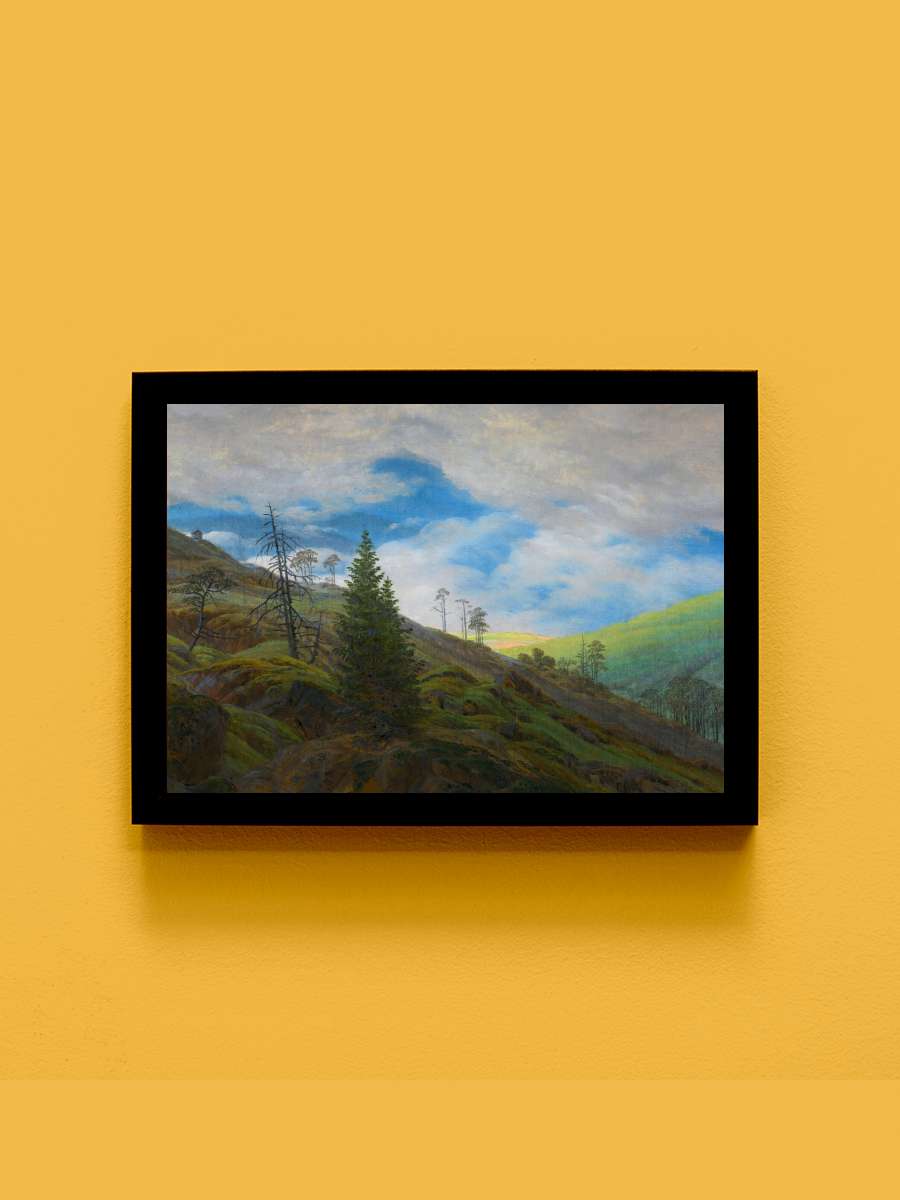 Sunburst in the Reisenbirge … (Mountain Landscape) -… Sanatsal Modern Tablo Siyah Çerçeveli Poster Modern Duvar Tablo