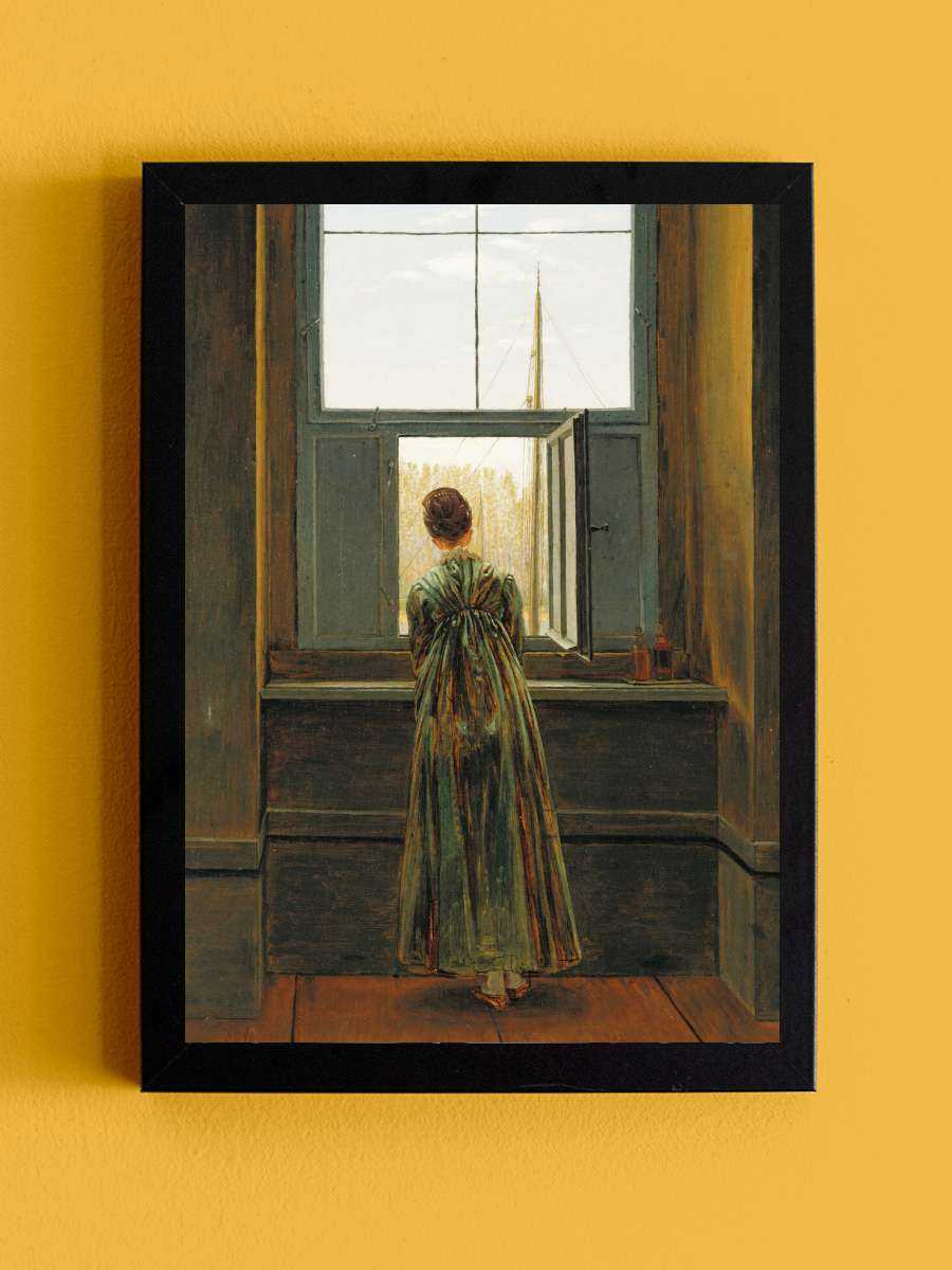 The Woman at Window … (Portrait of a Lady) - Casper… Sanatsal Modern Tablo Siyah Çerçeveli Poster Modern Duvar Tablo