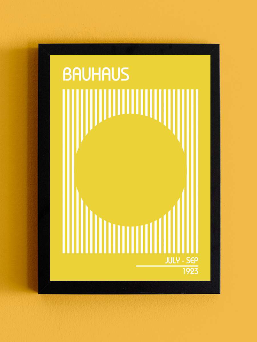 Bauhaus Yellow Sanatsal Modern Tablo Siyah Çerçeveli Poster Modern Duvar Tablo