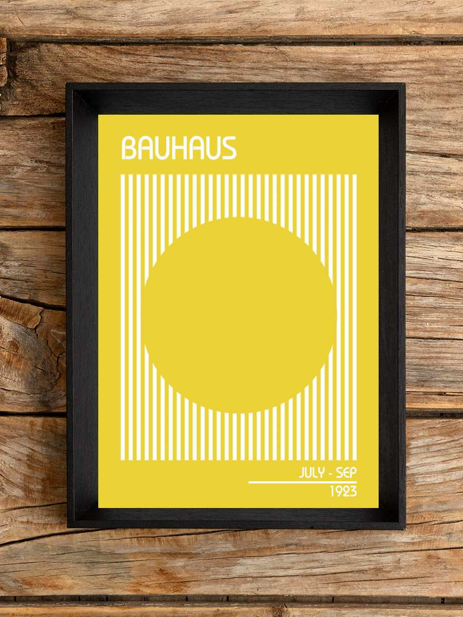 Bauhaus Yellow Sanatsal Modern Tablo Siyah Çerçeveli Poster Modern Duvar Tablo