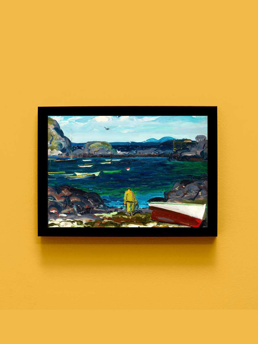 The Harbour (The Coast of… of Monhegan Island) - George… Sanatsal Modern Tablo Siyah Çerçeveli Poster Modern Duvar Tablo