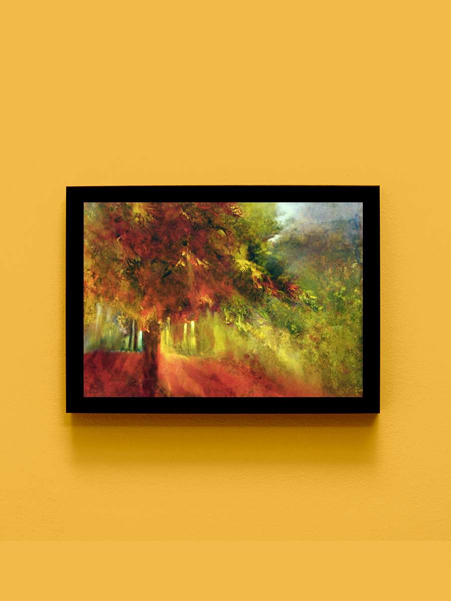 Autumn Sanatsal Modern Tablo Siyah Çerçeveli Poster Modern Duvar Tablo