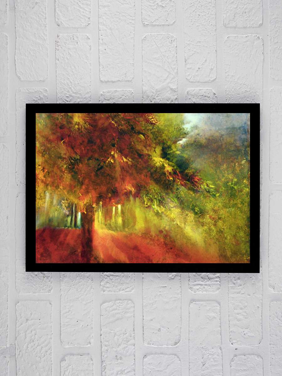 Autumn Sanatsal Modern Tablo Siyah Çerçeveli Poster Modern Duvar Tablo