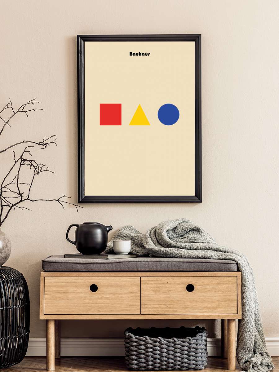 Bauhaus Poster Sanatsal Modern Tablo Siyah Çerçeveli Poster Modern Duvar Tablo