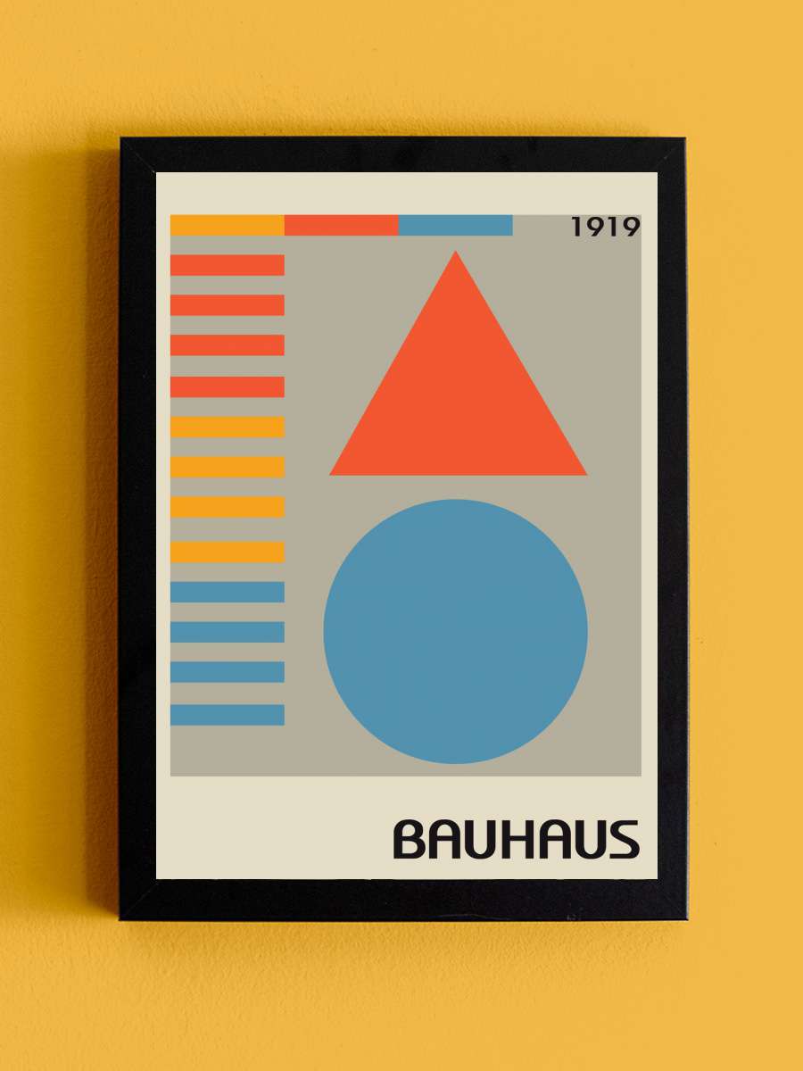 Bauhaus 1919 Poster Sanatsal Modern Tablo Siyah Çerçeveli Poster Modern Duvar Tablo