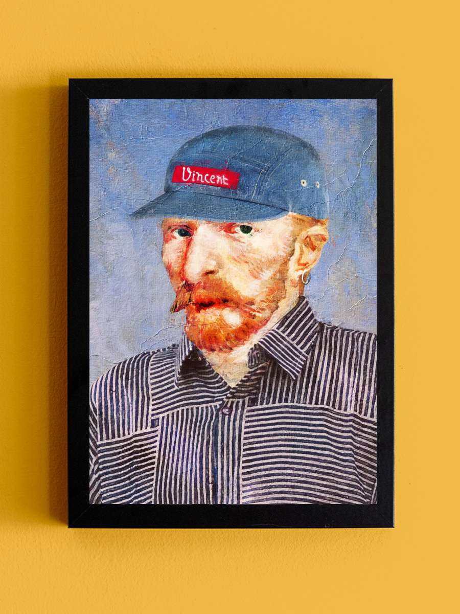 Hipster Vincent Sanatsal Modern Tablo Siyah Çerçeveli Poster Modern Duvar Tablo