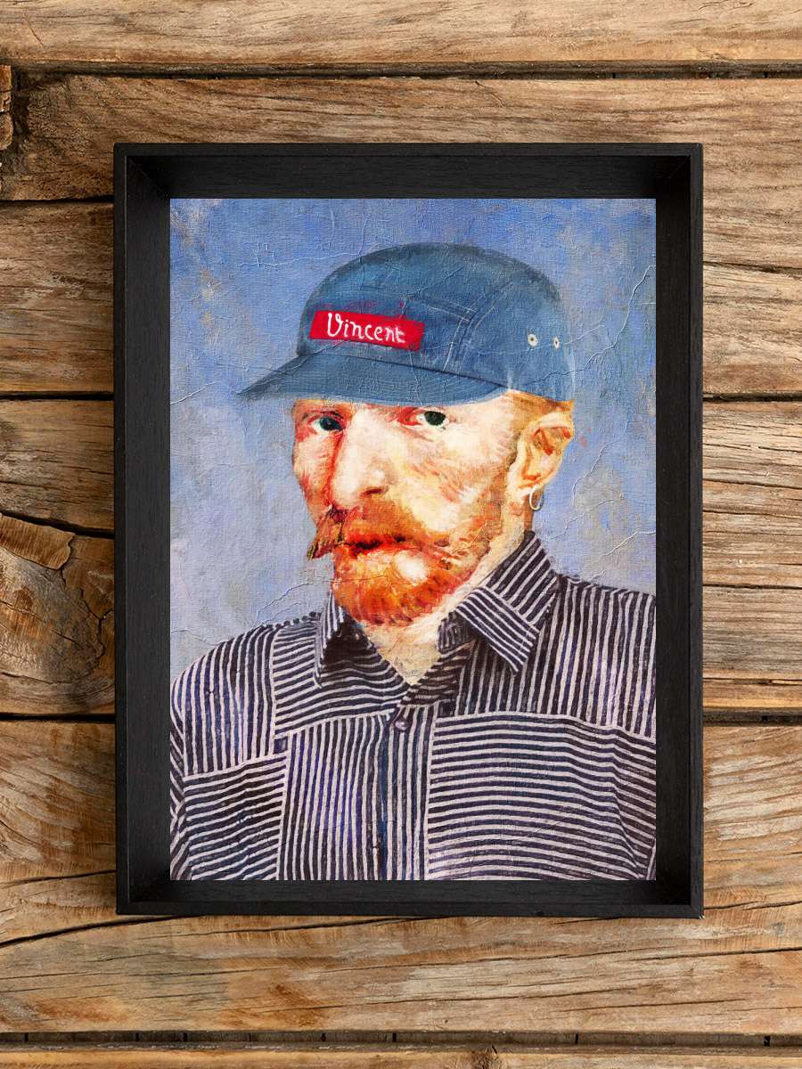 Hipster Vincent Sanatsal Modern Tablo Siyah Çerçeveli Poster Modern Duvar Tablo