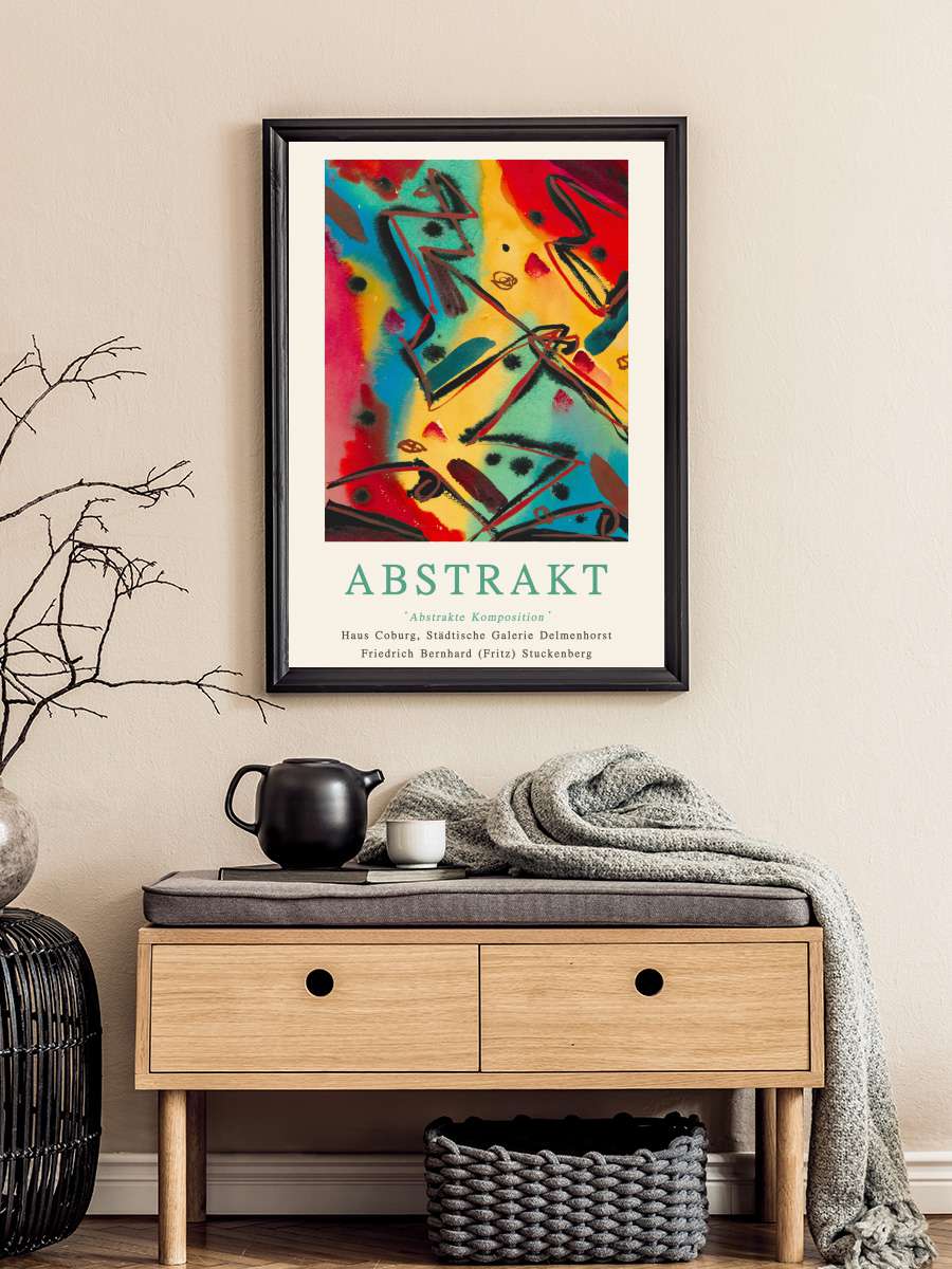 Abstract Exhibition (Green /… / Yellow) - Fritz… Sanatsal Modern Tablo Siyah Çerçeveli Poster Modern Duvar Tablo