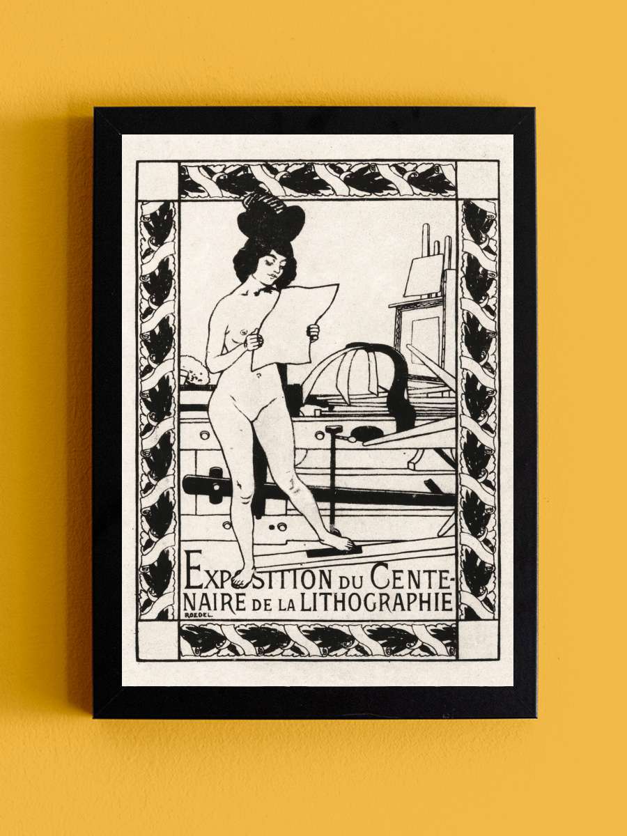 Exposition du Centenaire (Retro… (Retro Nude Lady) - Auguste… Sanatsal Modern Tablo Siyah Çerçeveli Poster Modern Duvar Tablo