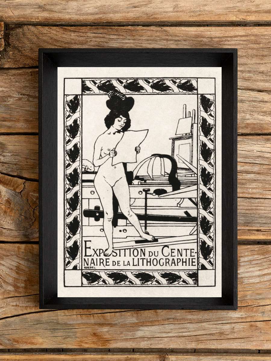 Exposition du Centenaire (Retro… (Retro Nude Lady) - Auguste… Sanatsal Modern Tablo Siyah Çerçeveli Poster Modern Duvar Tablo