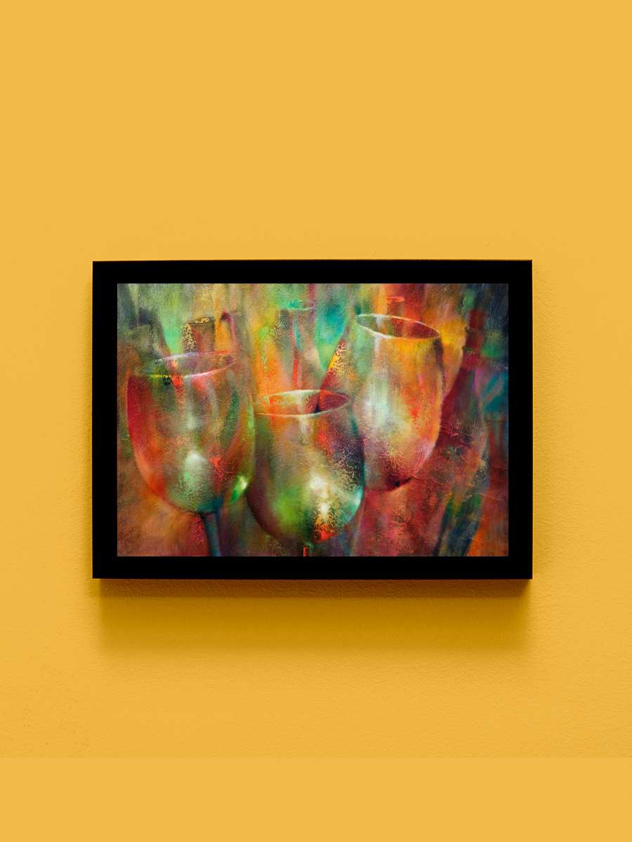 Glasses, color and light Sanatsal Modern Tablo Siyah Çerçeveli Poster Modern Duvar Tablo