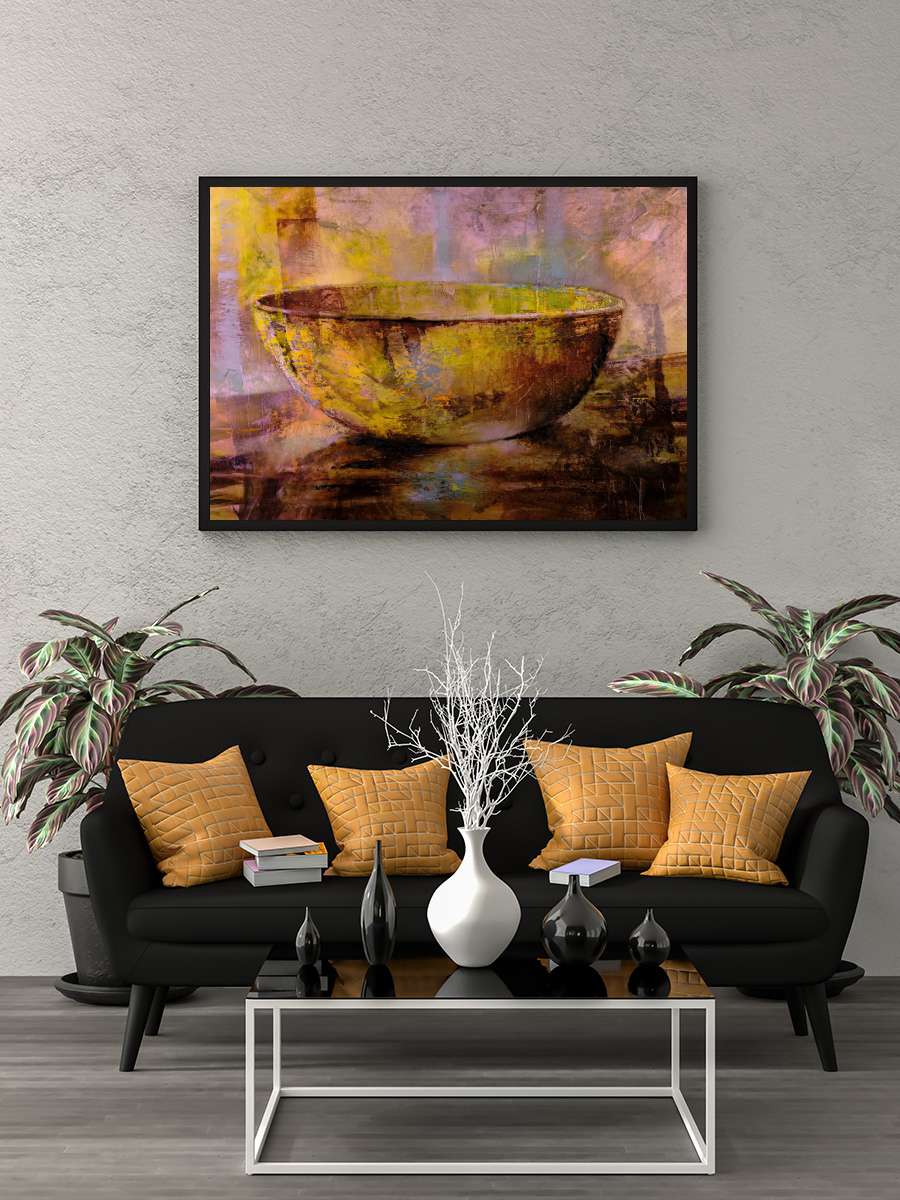 Golden bowl Sanatsal Modern Tablo Siyah Çerçeveli Poster Modern Duvar Tablo