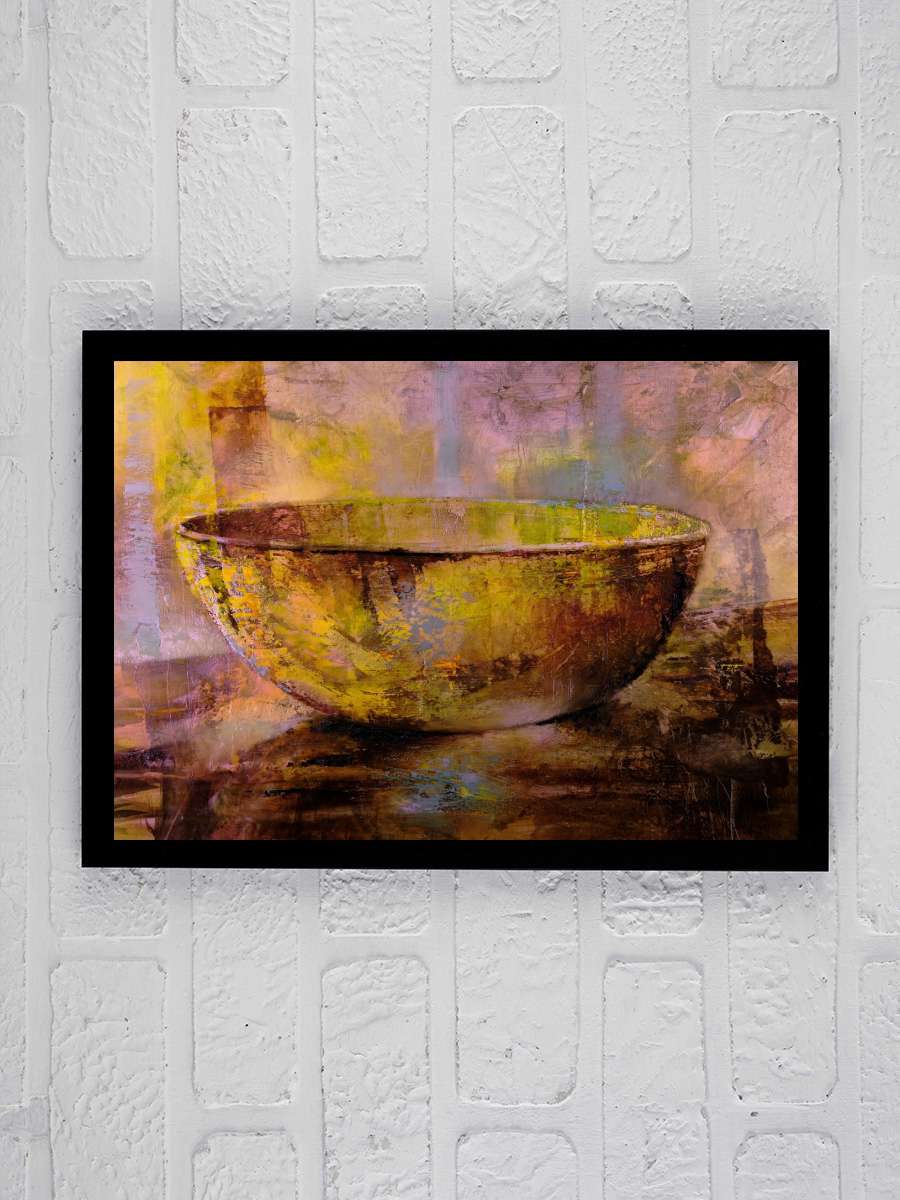 Golden bowl Sanatsal Modern Tablo Siyah Çerçeveli Poster Modern Duvar Tablo