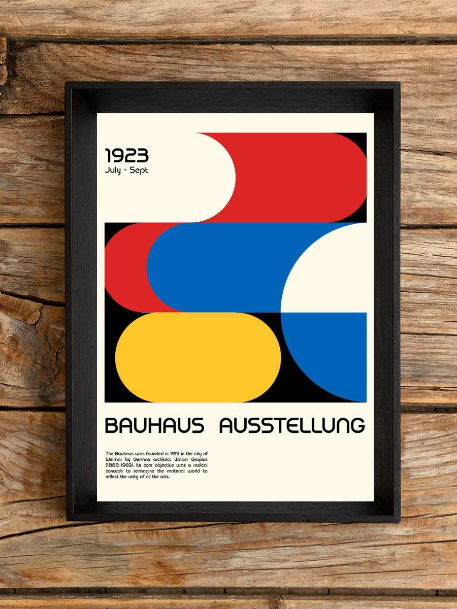 Bauhaus Ausstellung 1923 Sanatsal Modern Tablo Siyah Çerçeveli Poster Modern Duvar Tablo