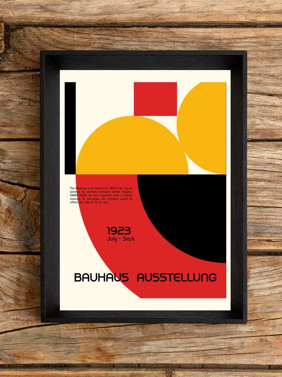 Bauhaus Ausstellung Sanatsal Modern Tablo Siyah Çerçeveli Poster Modern Duvar Tablo