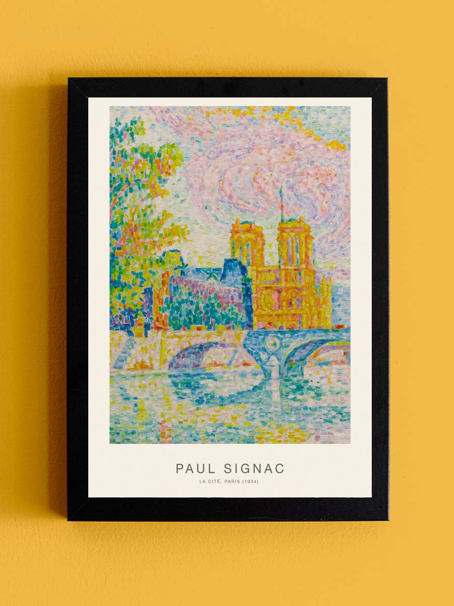 La Cité, Paris (1934) - Paul… Paul Signac Sanatsal Modern Tablo Siyah Çerçeveli Poster Modern Duvar Tablo