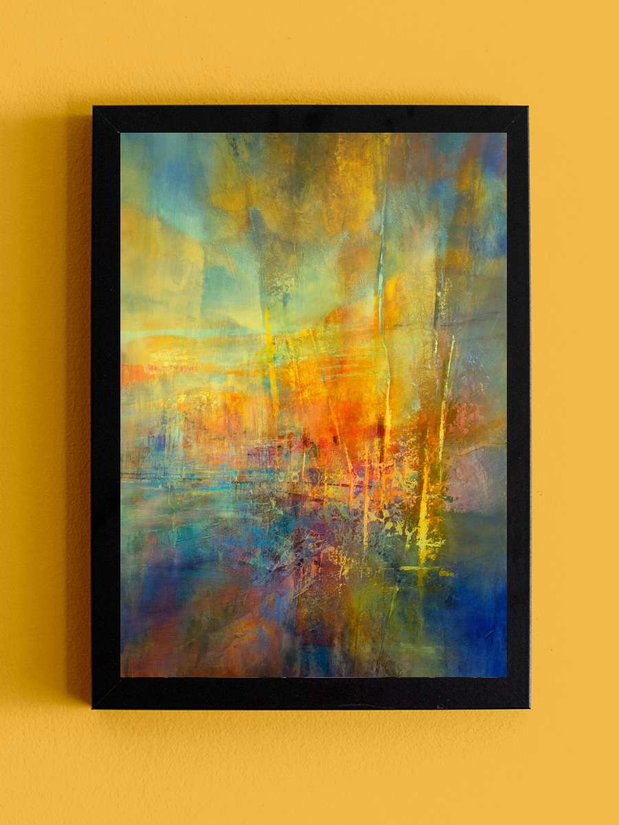 The port - golden evening light Sanatsal Modern Tablo Siyah Çerçeveli Poster Modern Duvar Tablo