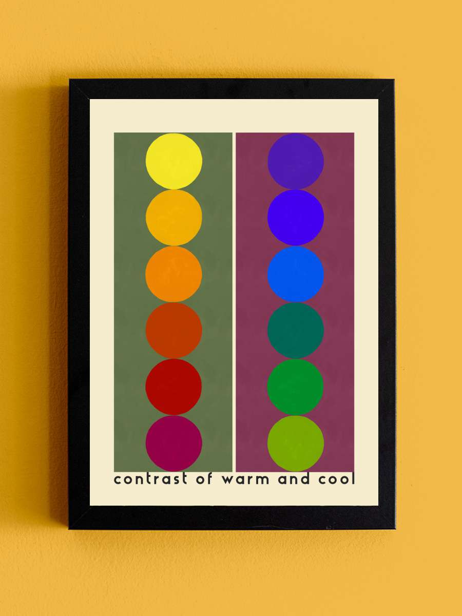 Color contrast: warm and cool Sanatsal Modern Tablo Siyah Çerçeveli Poster Modern Duvar Tablo