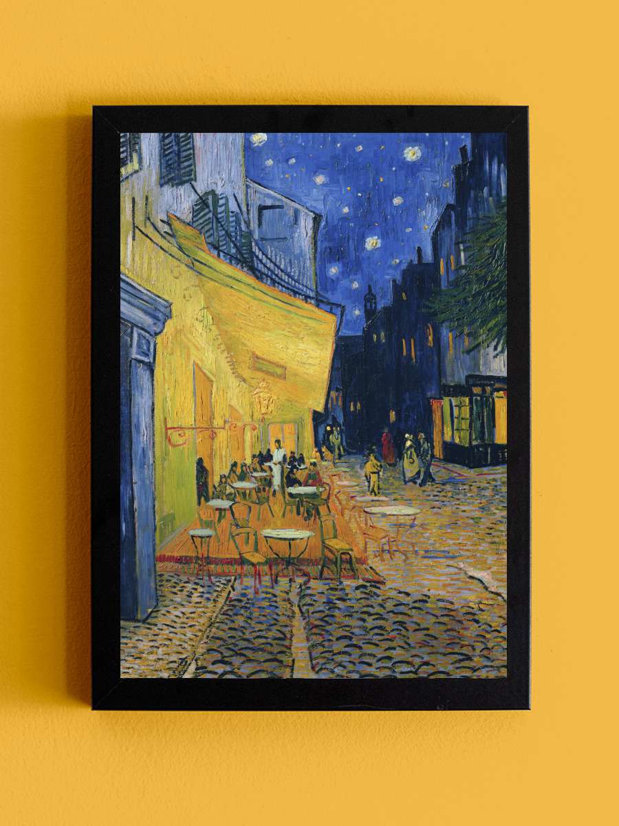 Cafe Terrace at Night Sanatsal Modern Tablo Siyah Çerçeveli Poster Modern Duvar Tablo