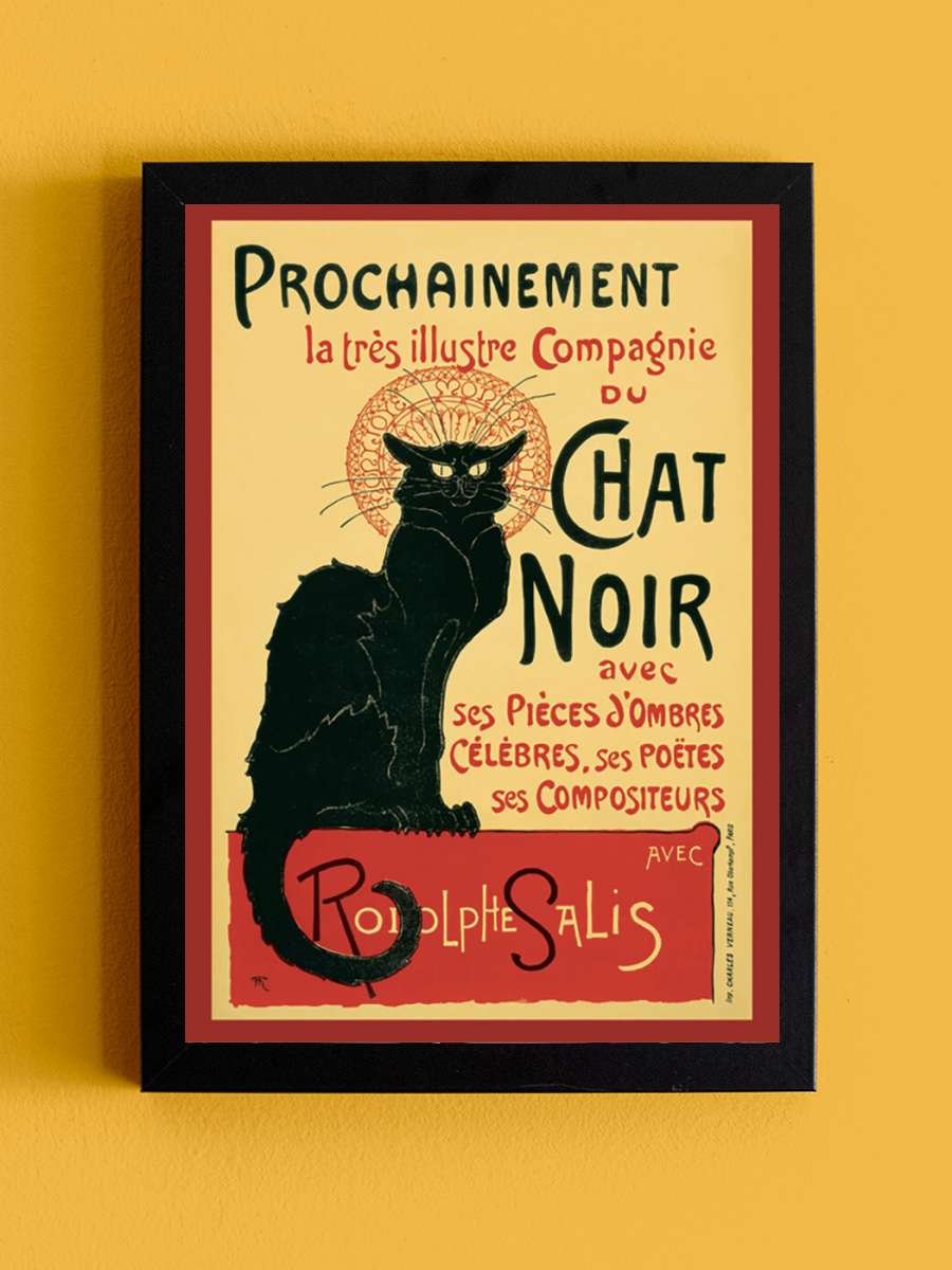 Le Chat Noir Sanatsal Modern Tablo Siyah Çerçeveli Poster Modern Duvar Tablo