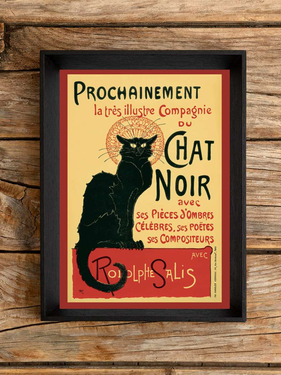 Le Chat Noir Sanatsal Modern Tablo Siyah Çerçeveli Poster Modern Duvar Tablo