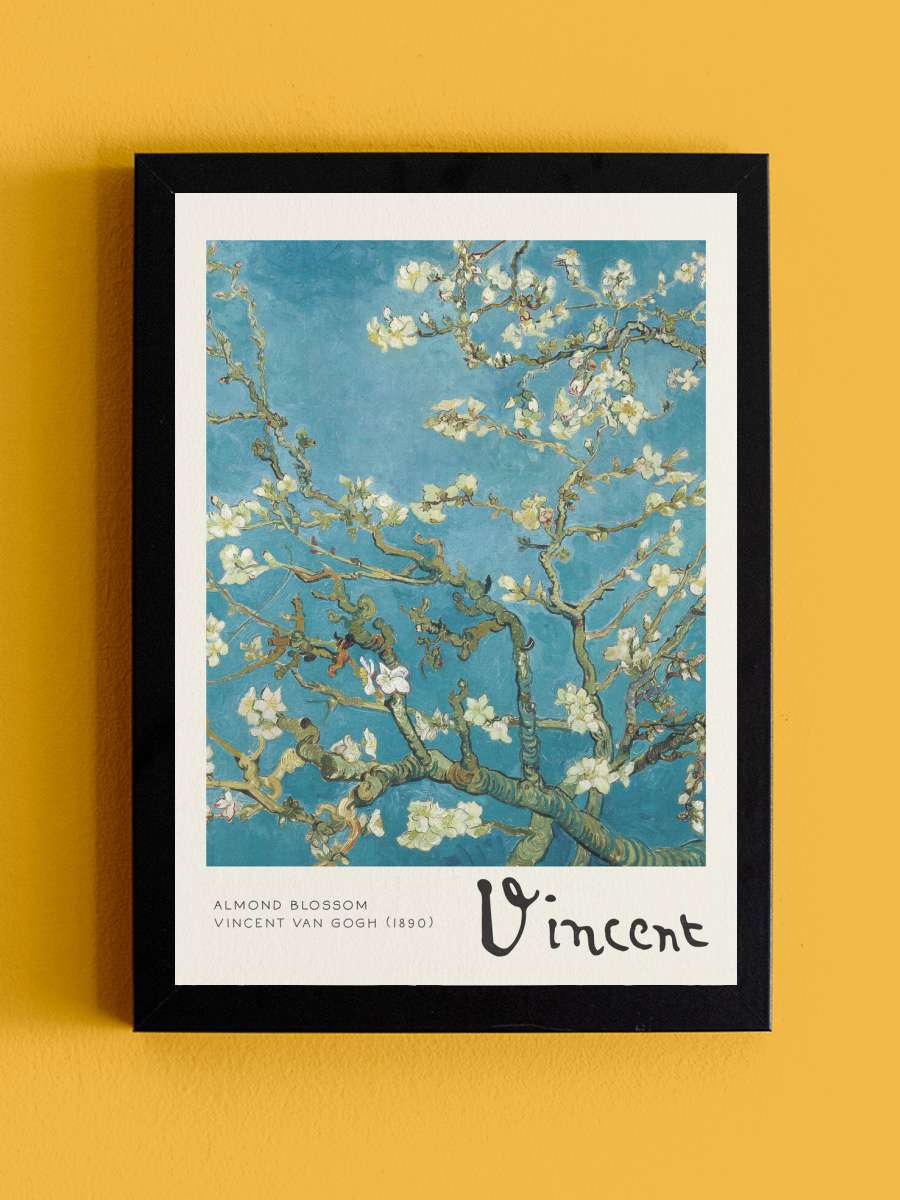 Almond Blossoms Sanatsal Modern Tablo Siyah Çerçeveli Poster Modern Duvar Tablo