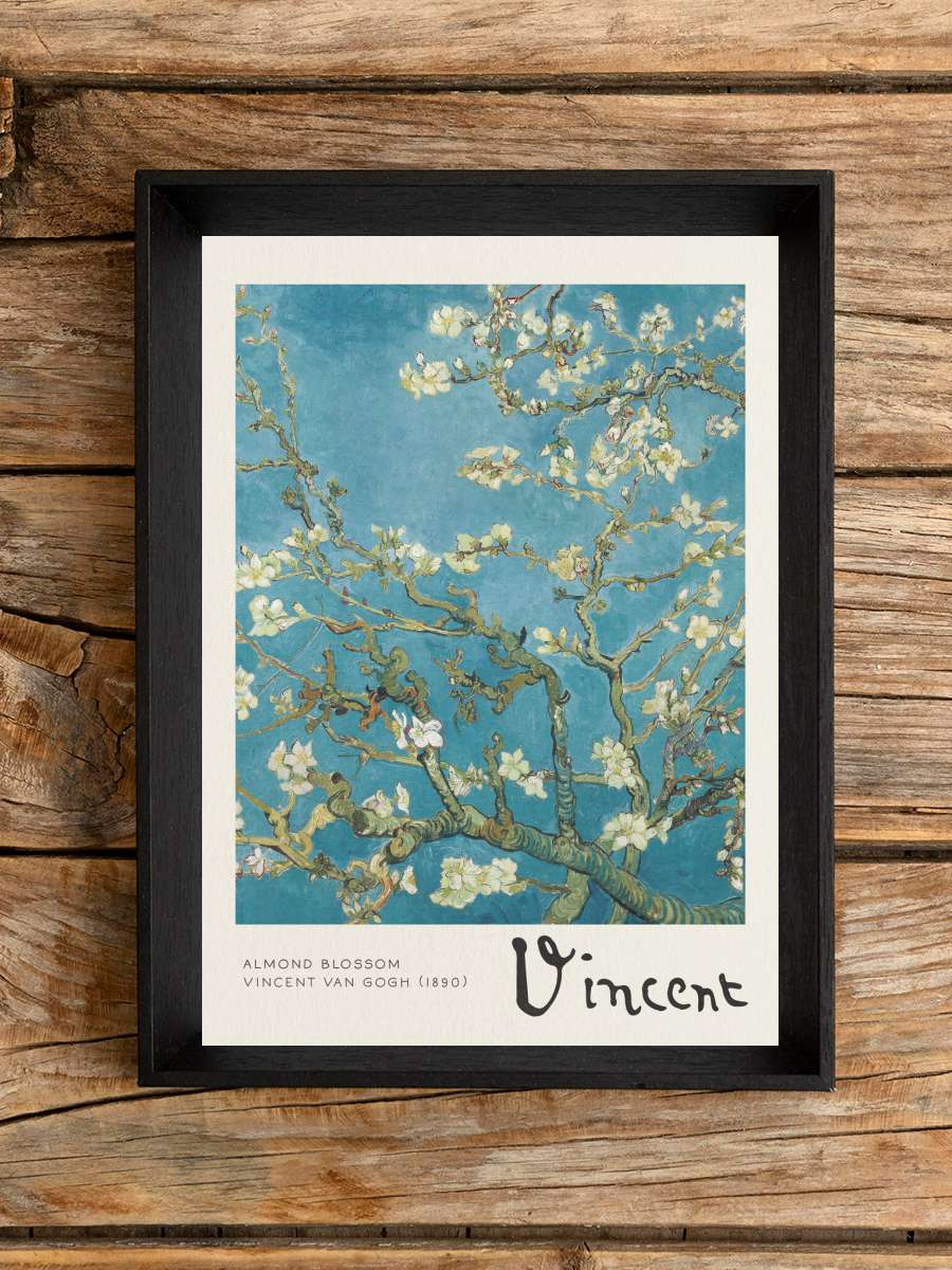 Almond Blossoms Sanatsal Modern Tablo Siyah Çerçeveli Poster Modern Duvar Tablo