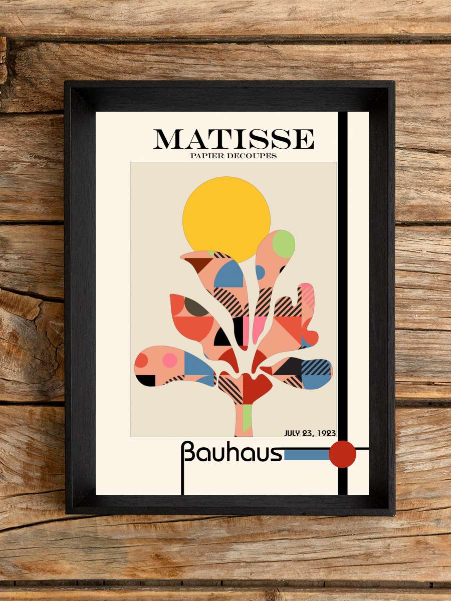 Matisse papier decoupes with… with abstract colorful Bauhaus… Sanatsal Modern Tablo Siyah Çerçeveli Poster Modern Duvar Tablo