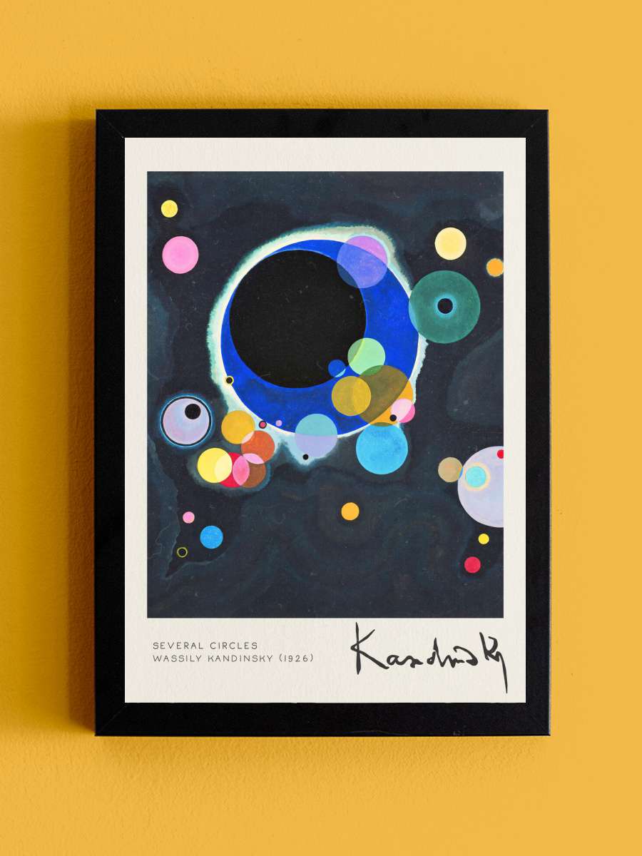 Several Circles - Wassily… Wassily Kandinsky Sanatsal Modern Tablo Siyah Çerçeveli Poster Modern Duvar Tablo