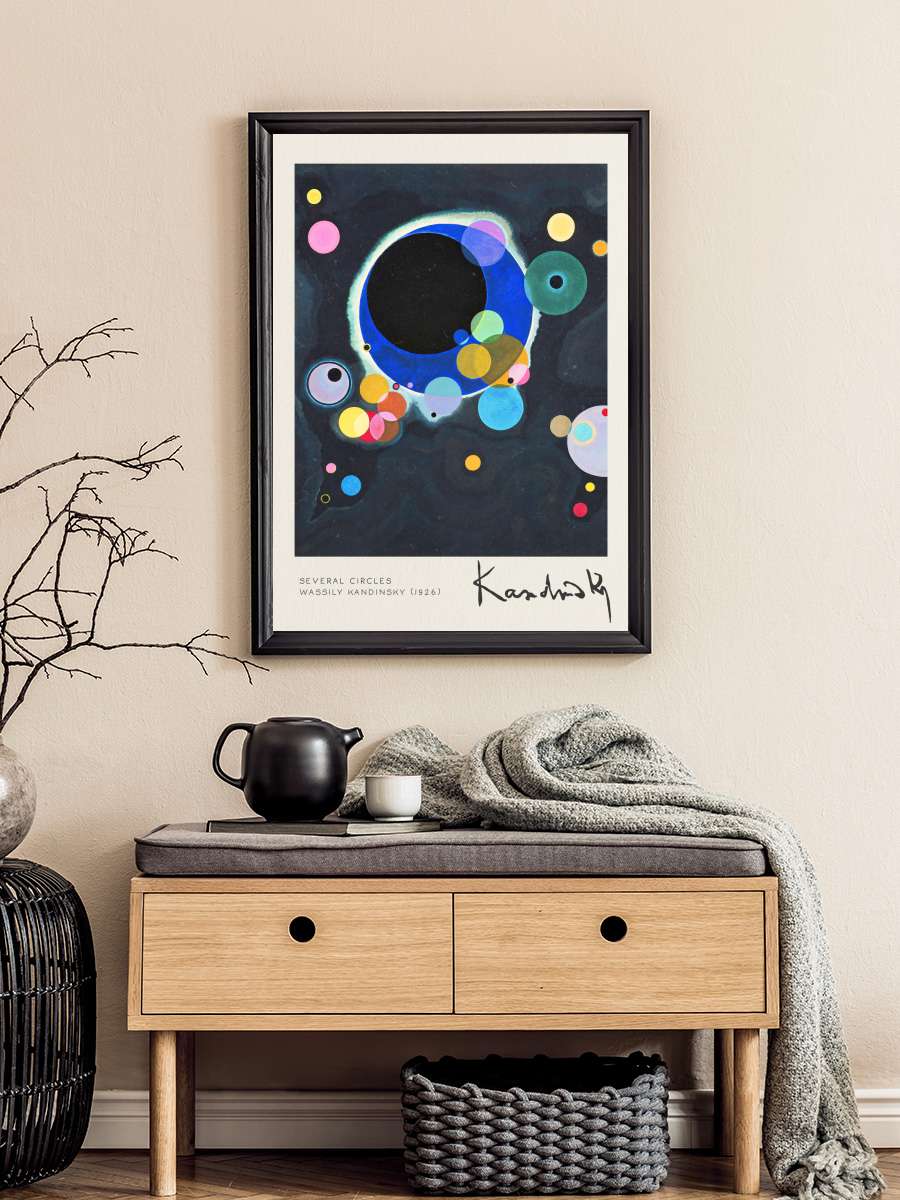 Several Circles - Wassily… Wassily Kandinsky Sanatsal Modern Tablo Siyah Çerçeveli Poster Modern Duvar Tablo