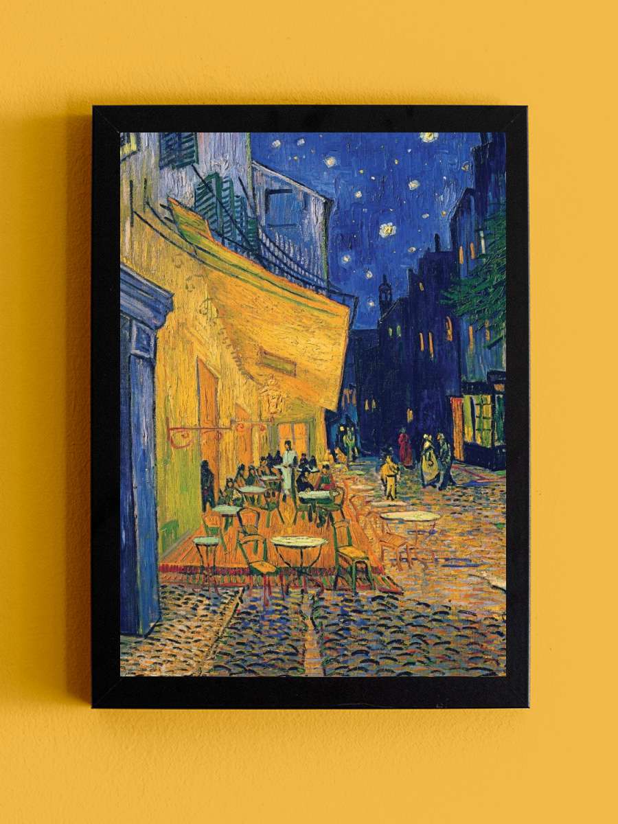 Cafe Terrace at Night Sanatsal Modern Tablo Siyah Çerçeveli Poster Modern Duvar Tablo