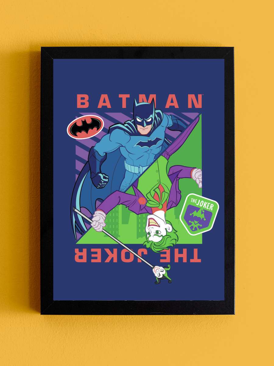 Batman vs Joker Çocuk Odası Tablo Siyah Çerçeveli Poster Çocuk Bebek Odası Duvar Tablo