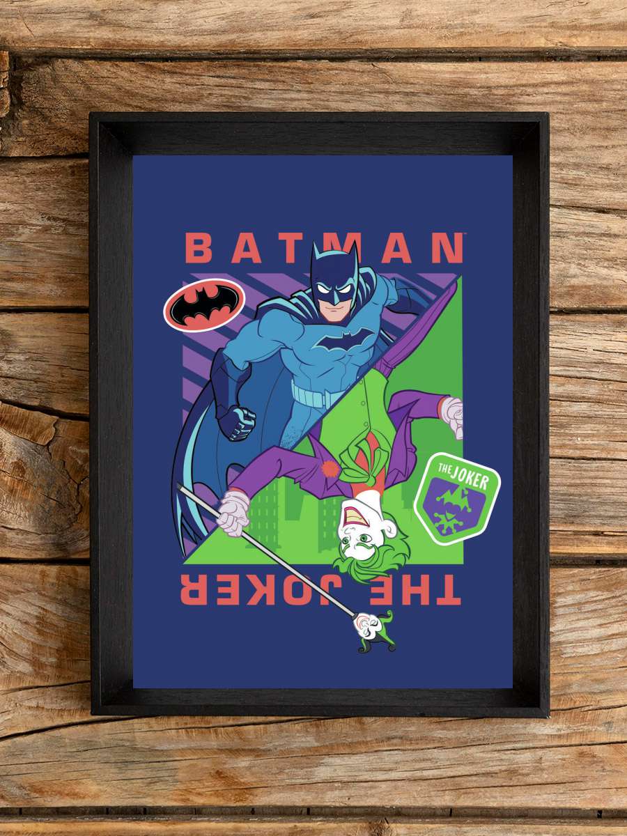 Batman vs Joker Çocuk Odası Tablo Siyah Çerçeveli Poster Çocuk Bebek Odası Duvar Tablo