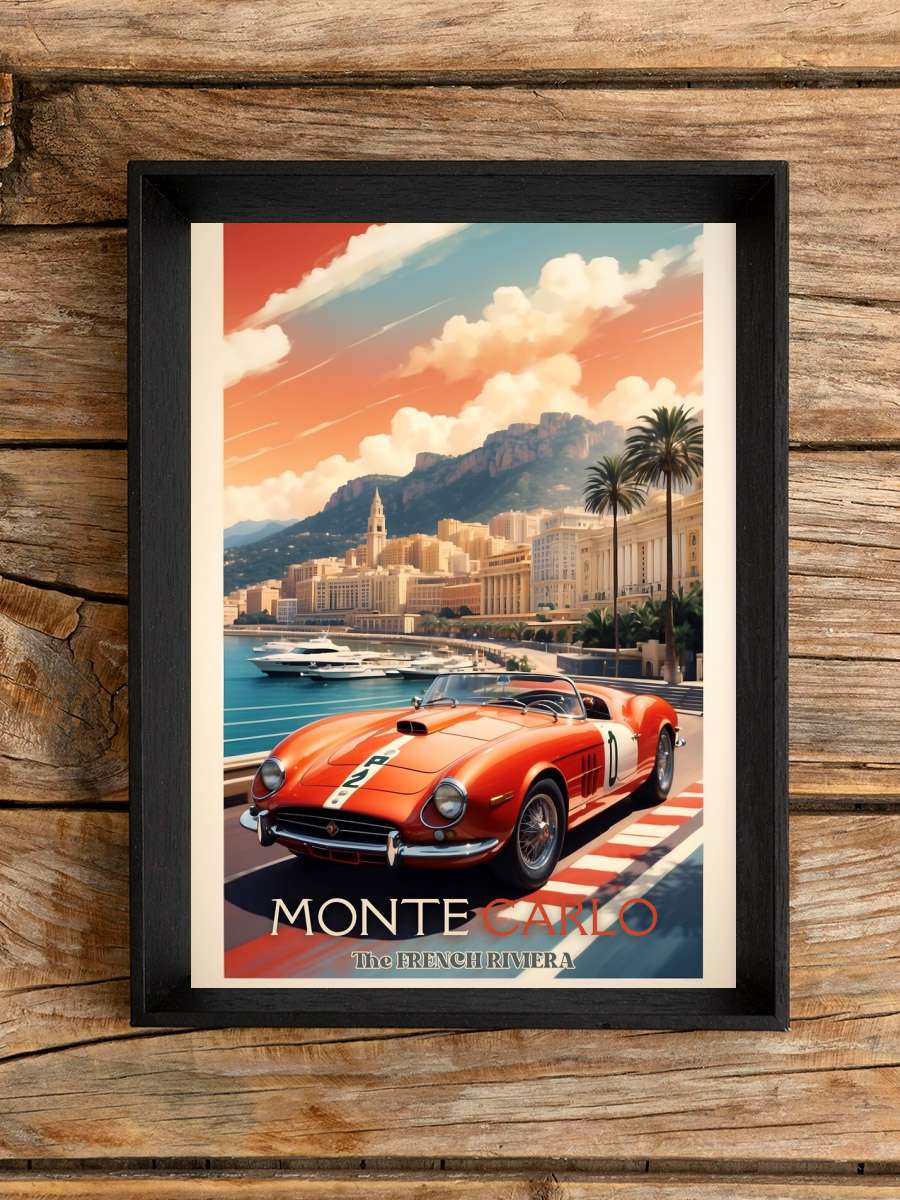 Monte Carlo Motorsport Magic:… Magic: Vintage Racing Art Araba Tablo Siyah Çerçeveli Araba Poster Duvar Tablo