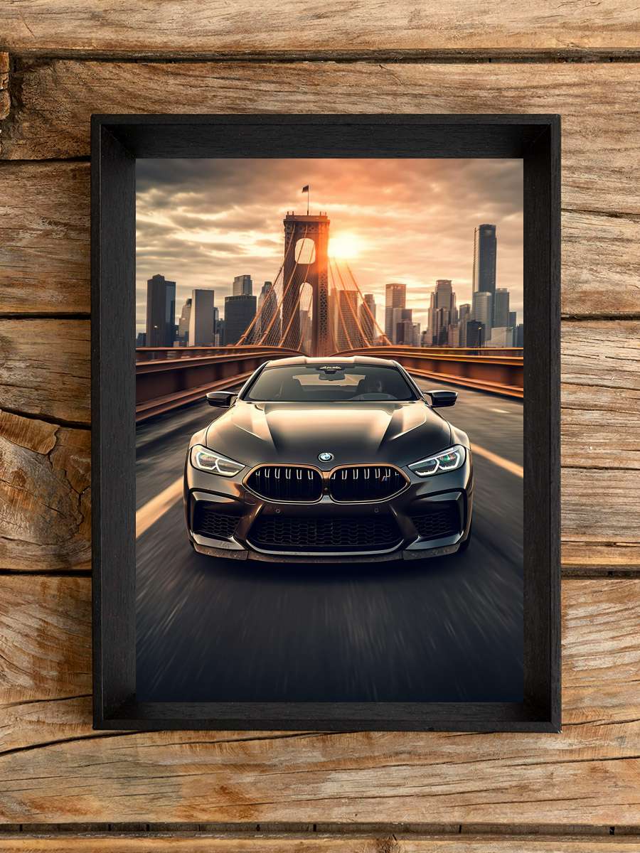 Bmw M8 Car  Araba Tablo Siyah Çerçeveli Araba Poster Duvar Tablo