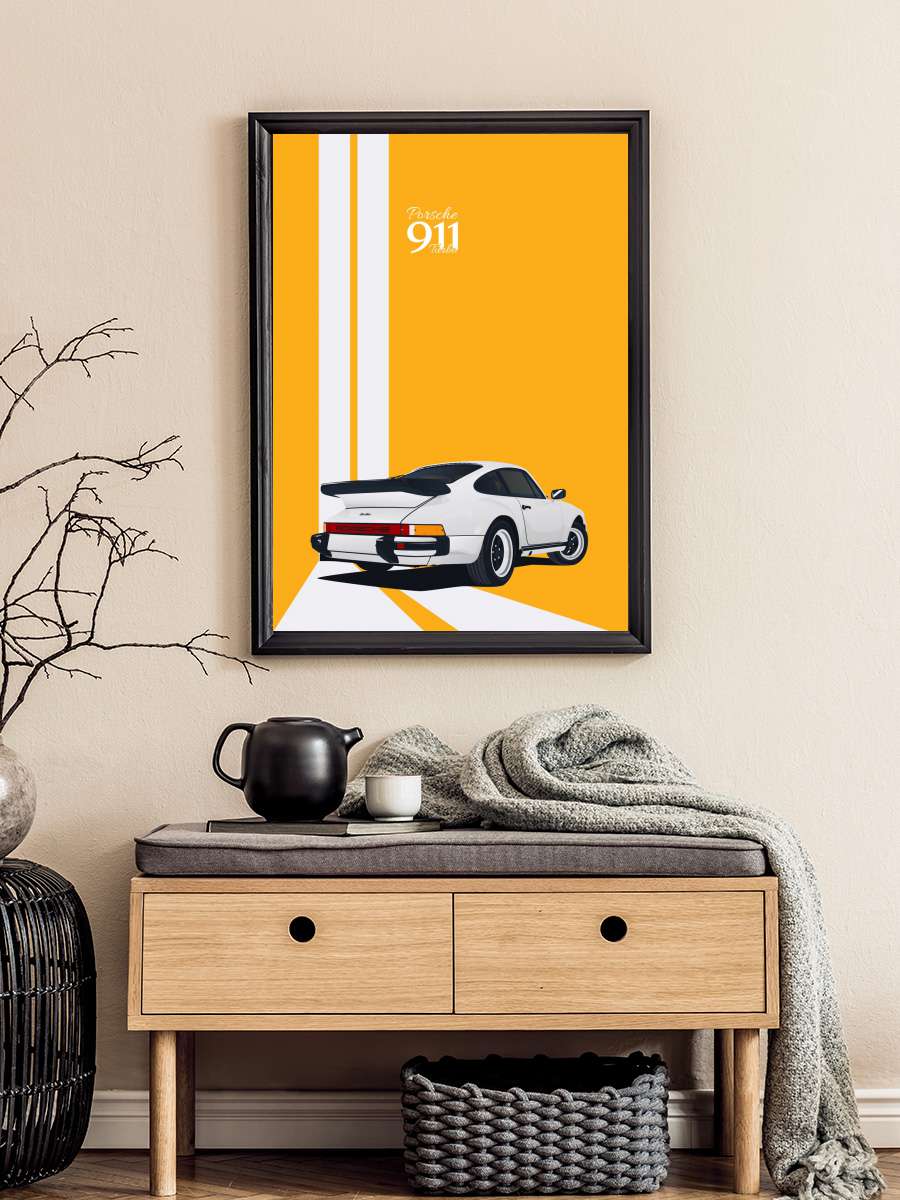 Classic Sport Car Araba Tablo Siyah Çerçeveli Araba Poster Duvar Tablo