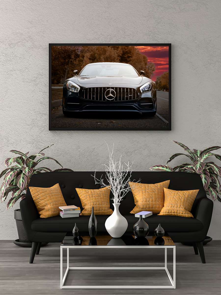 Sport Car Auto Araba Tablo Siyah Çerçeveli Araba Poster Duvar Tablo