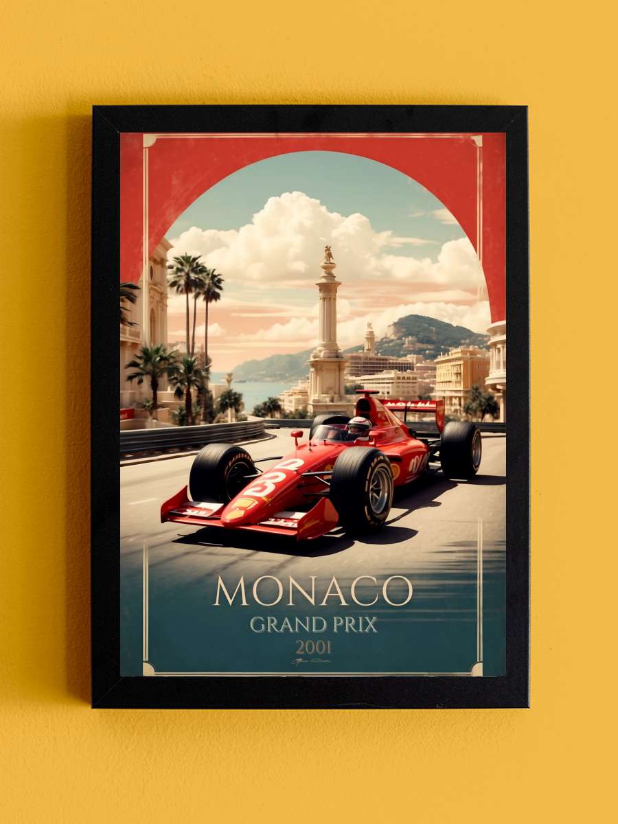 Monaco Grand Prix Nostalgia:… Nostalgia: Vintage Inspired Poster Araba Tablo Siyah Çerçeveli Araba Poster Duvar Tablo