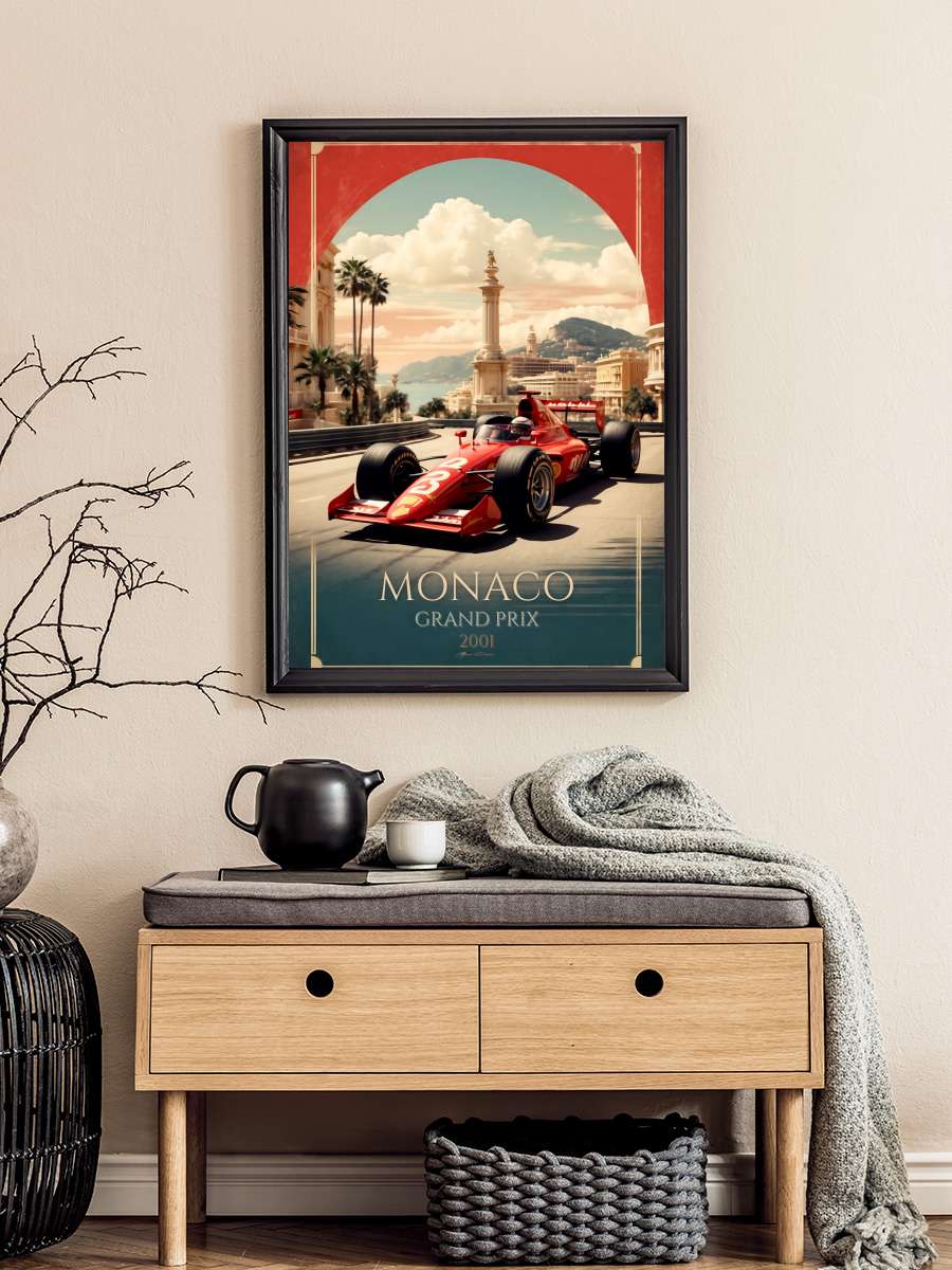 Monaco Grand Prix Nostalgia:… Nostalgia: Vintage Inspired Poster Araba Tablo Siyah Çerçeveli Araba Poster Duvar Tablo