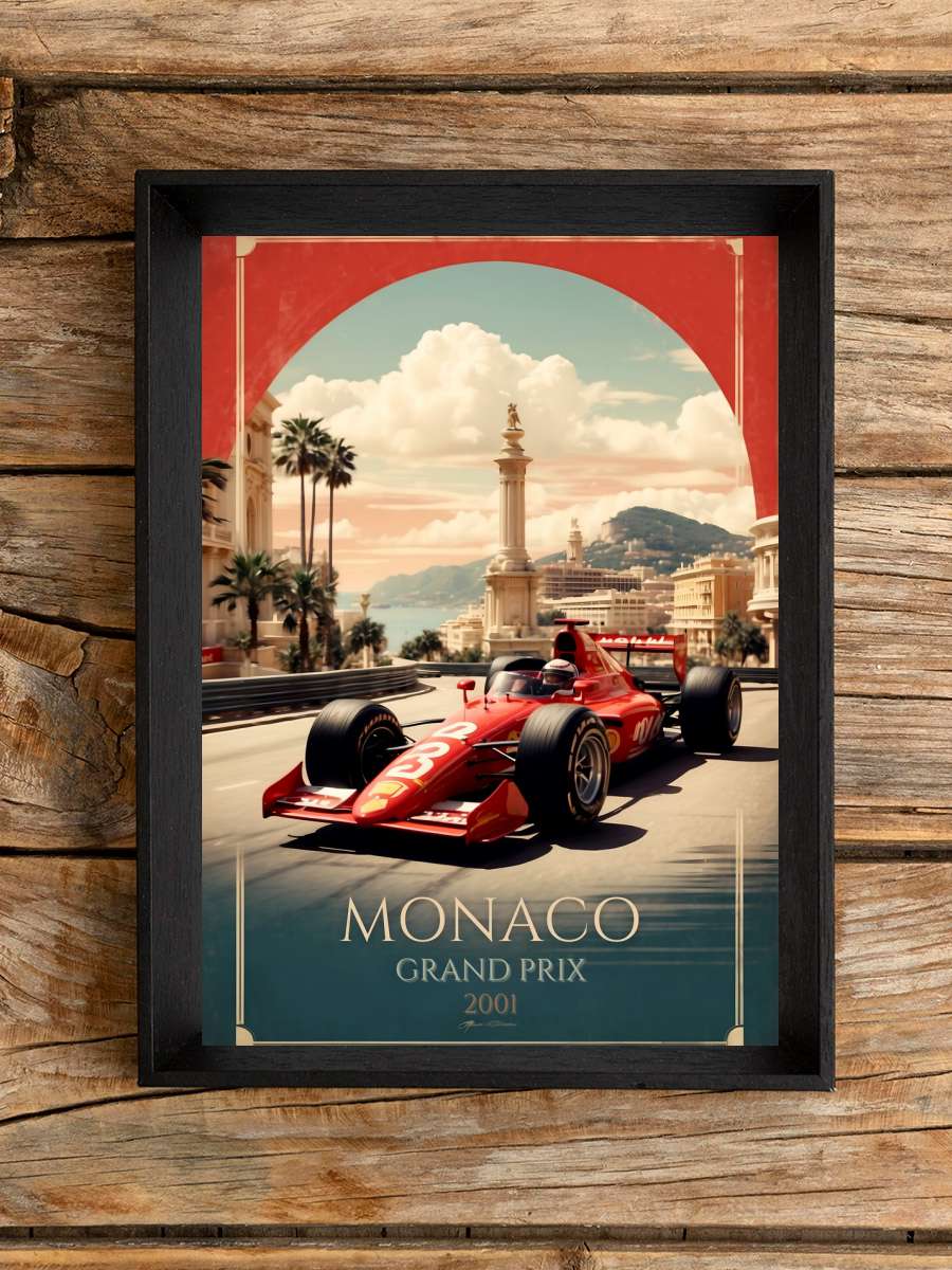 Monaco Grand Prix Nostalgia:… Nostalgia: Vintage Inspired Poster Araba Tablo Siyah Çerçeveli Araba Poster Duvar Tablo