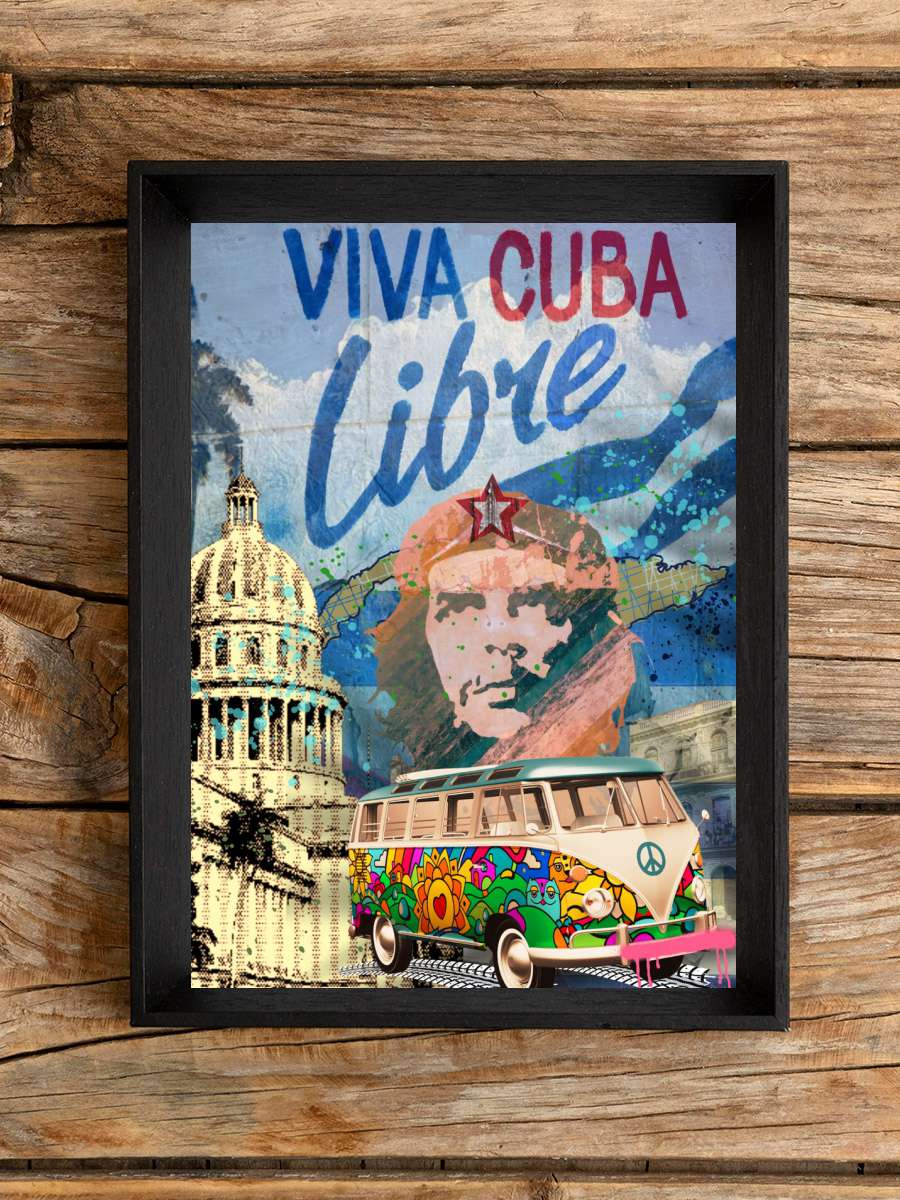 cuba libre Araba Tablo Siyah Çerçeveli Araba Poster Duvar Tablo