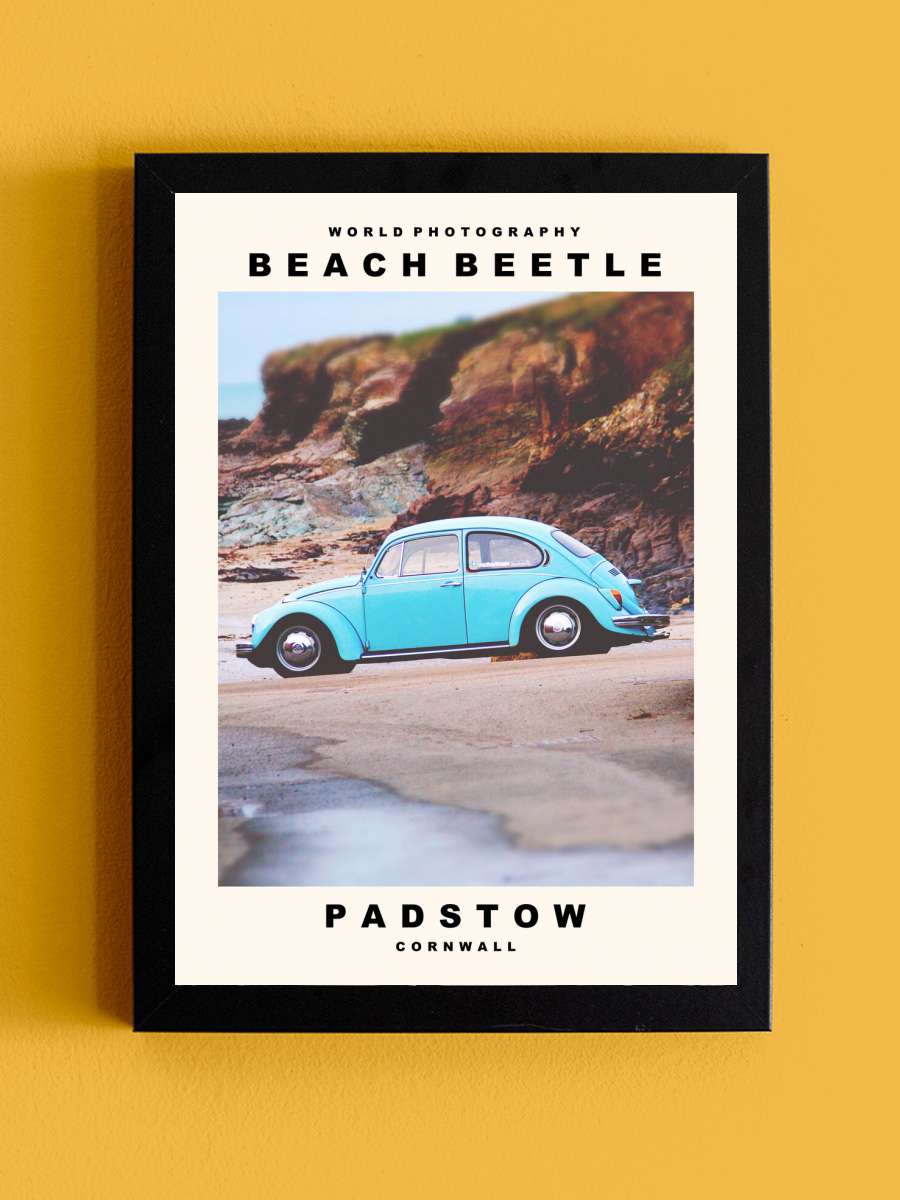 Beach Beetle (Padstow, Cornwall) Araba Tablo Siyah Çerçeveli Araba Poster Duvar Tablo