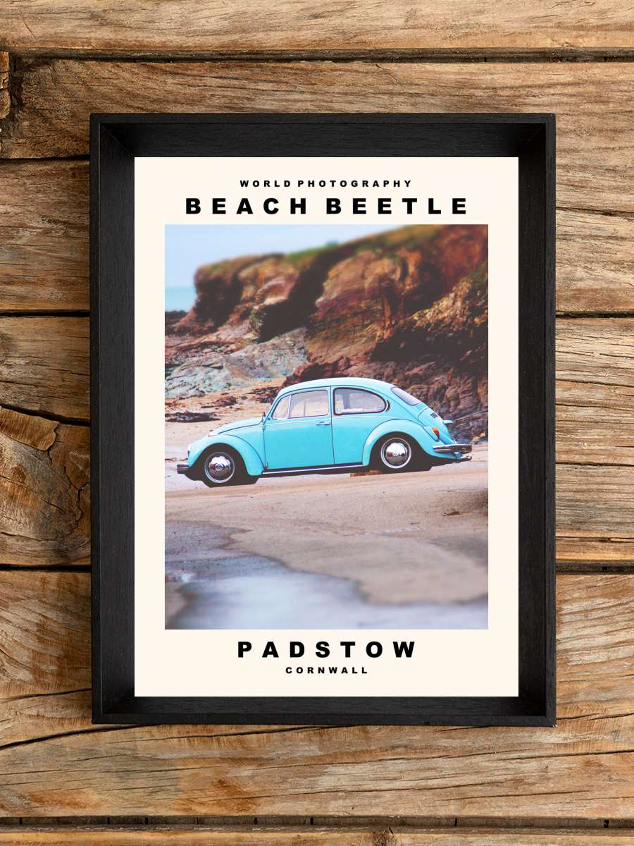 Beach Beetle (Padstow, Cornwall) Araba Tablo Siyah Çerçeveli Araba Poster Duvar Tablo