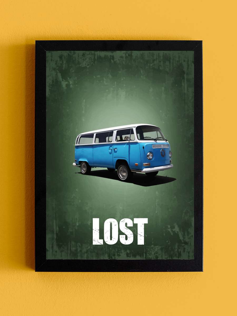 Lost Island 7 Araba Tablo Siyah Çerçeveli Araba Poster Duvar Tablo