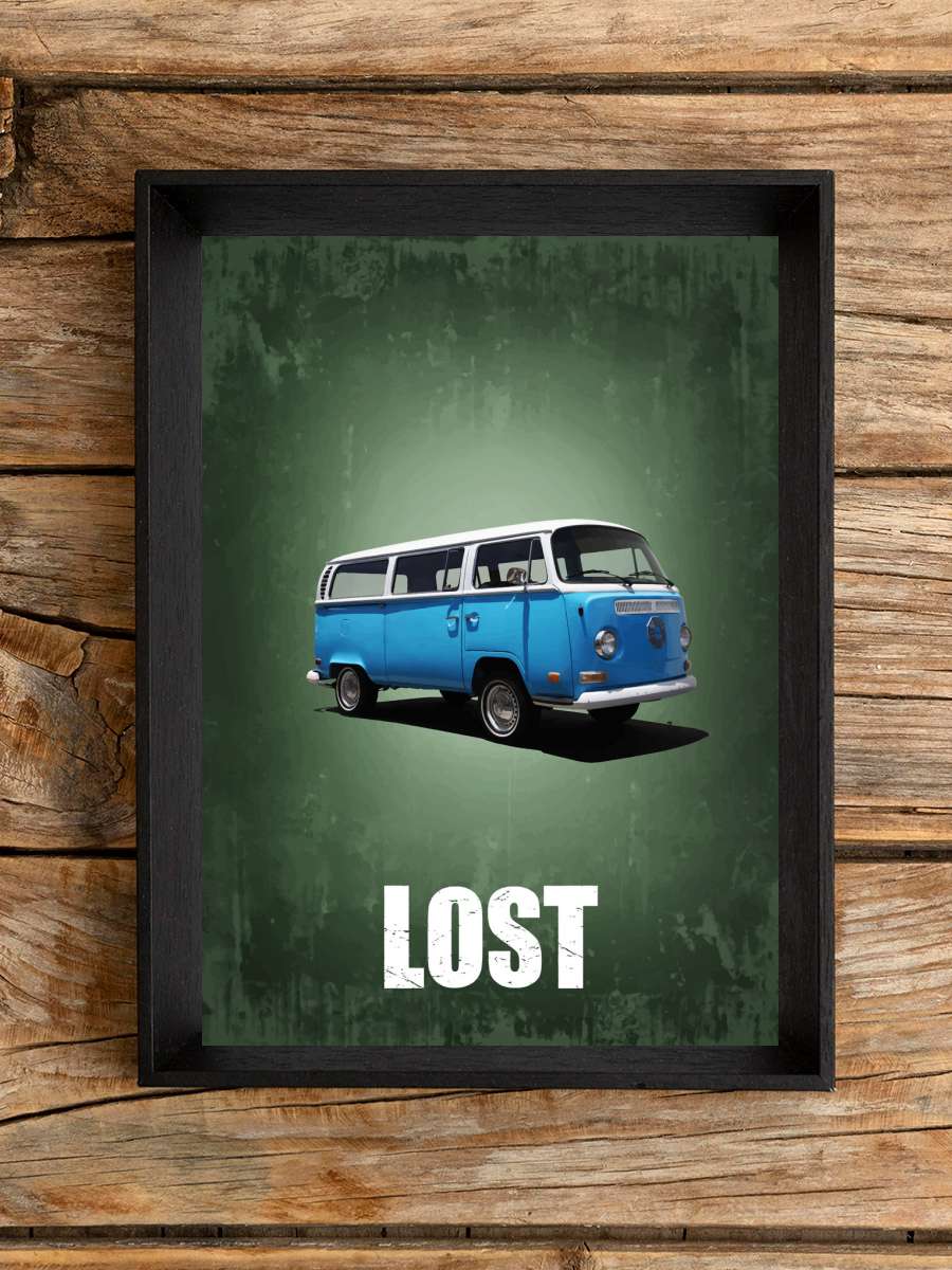 Lost Island 7 Araba Tablo Siyah Çerçeveli Araba Poster Duvar Tablo