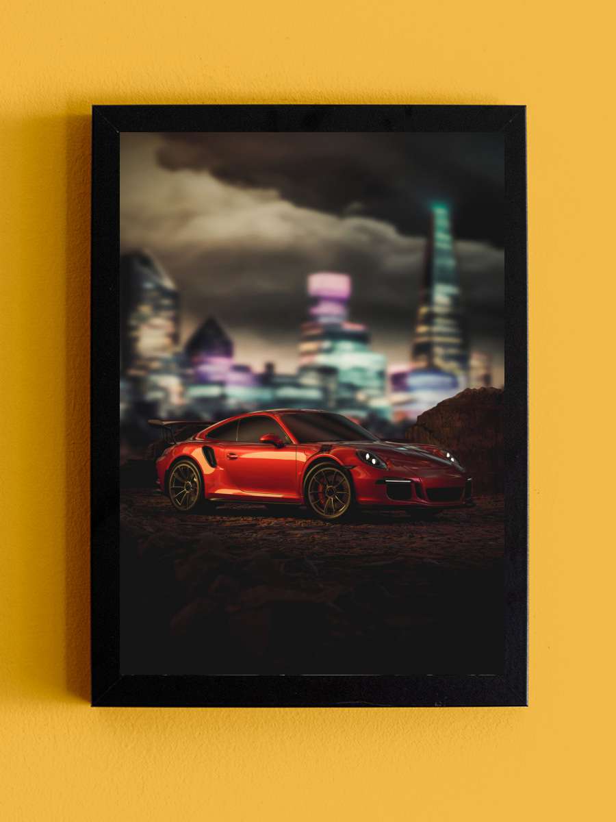 GT3 RS: The Urban Speed Machine Araba Tablo Siyah Çerçeveli Araba Poster Duvar Tablo