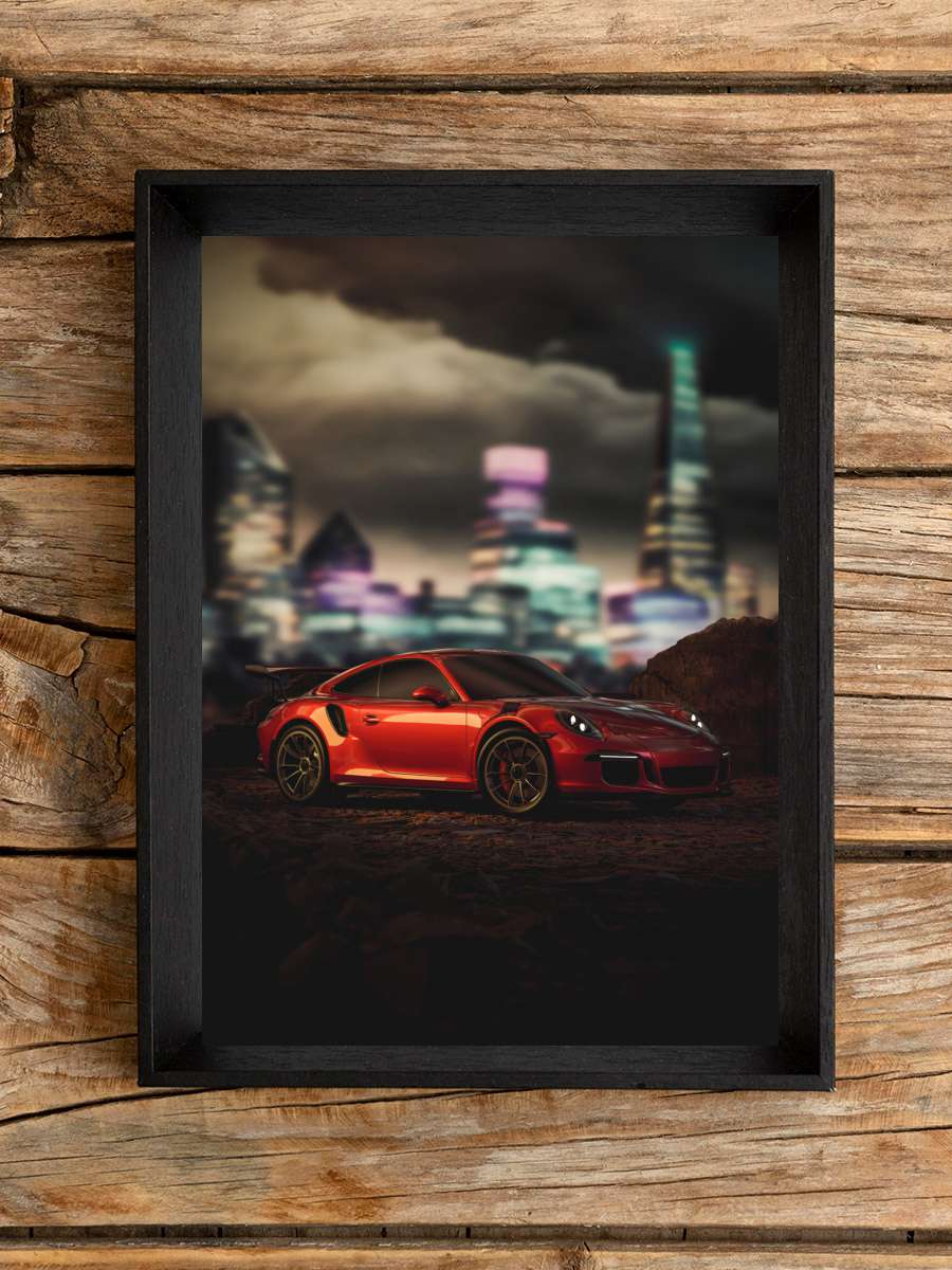 GT3 RS: The Urban Speed Machine Araba Tablo Siyah Çerçeveli Araba Poster Duvar Tablo