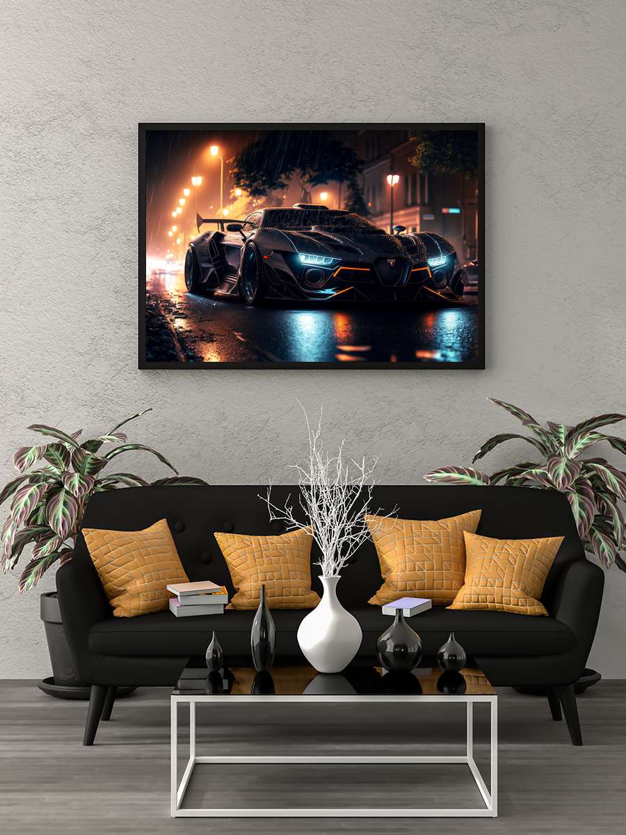 Sportcar Araba Tablo Siyah Çerçeveli Araba Poster Duvar Tablo