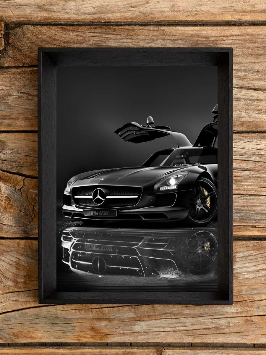 SLS Car Auto Legend Araba Tablo Siyah Çerçeveli Araba Poster Duvar Tablo